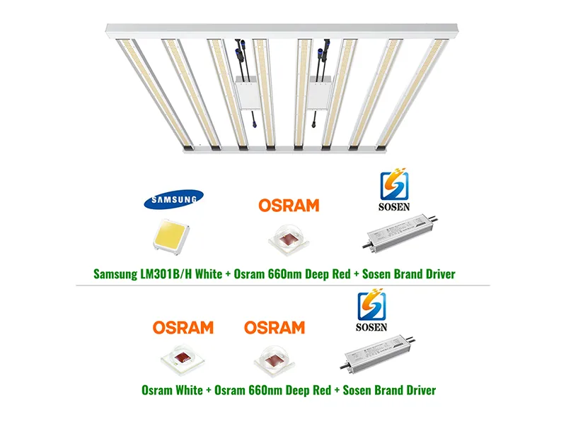 Supports Detachable Design 800W Cannabis Grow Light