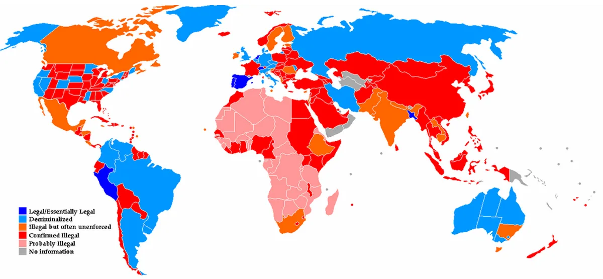 Cannabis global map
